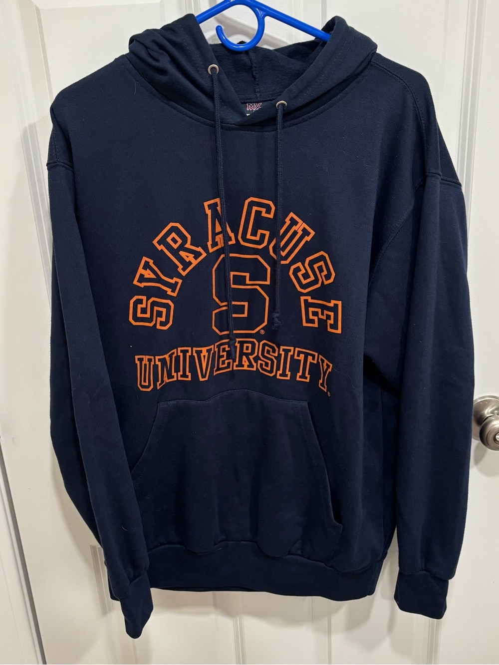MV Sport Syracuse Orange University Navy Blue Pullover Sweatshirt Mens U.S.  L